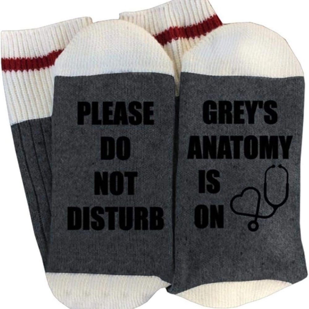 NEW PLEASE DO NOT DISTURB GREY'S ANATOMY IS ON. Warm Crew Socks